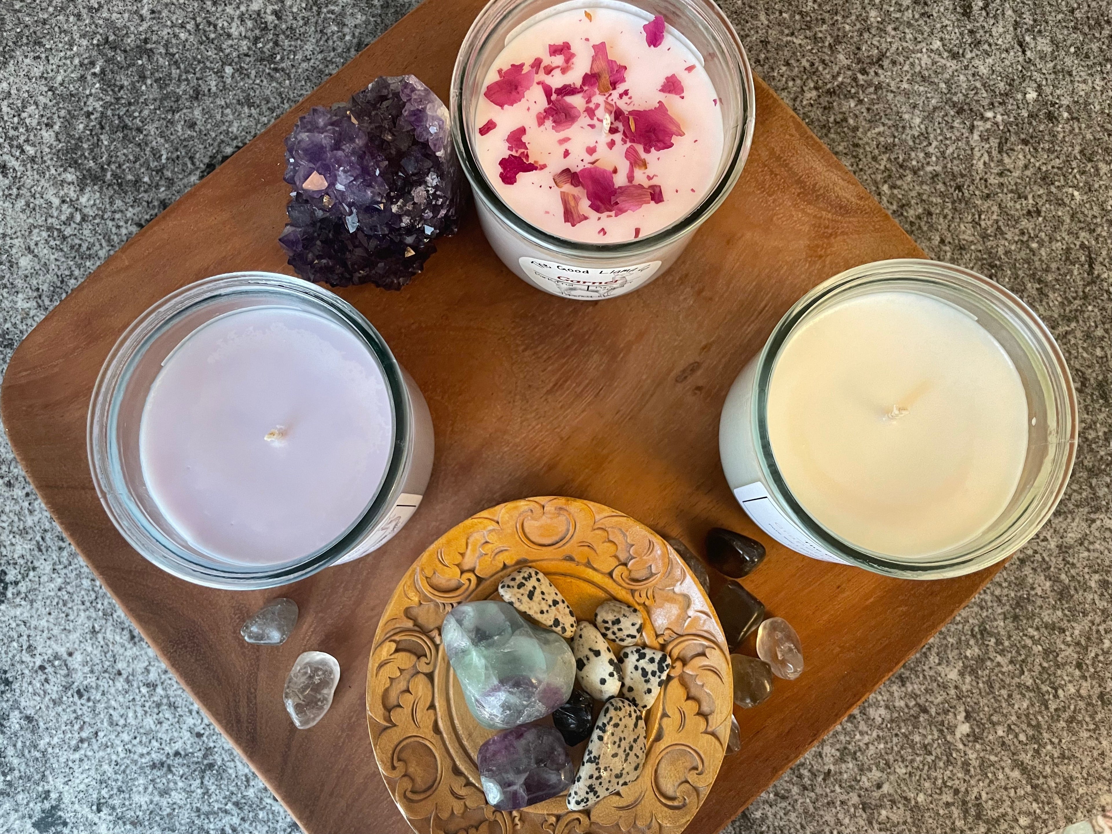Why do we place crystals in our candles?
