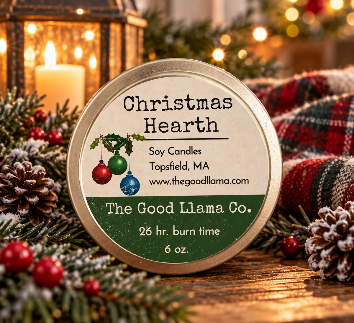 Christmas Hearth 6 oz. Tin