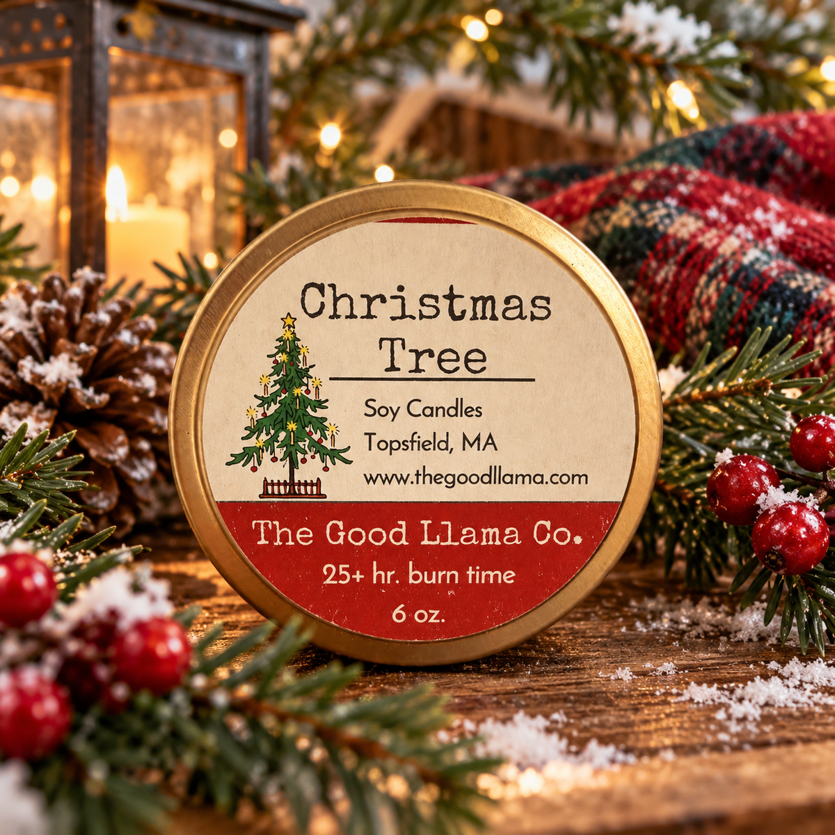 Christmas Tree 6 oz. Tin