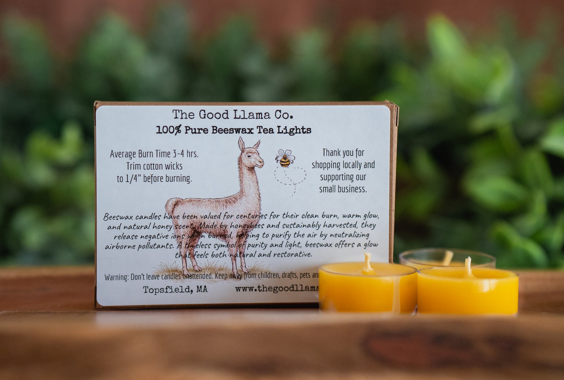 Pure Beeswax Tea Lights (set of 6)